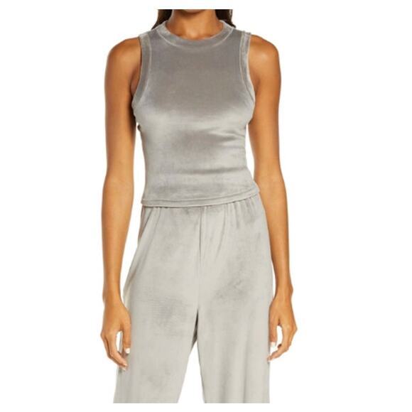 SKIMS Tops - SKIMS Velour Crewneck Tank‎ In Smoke